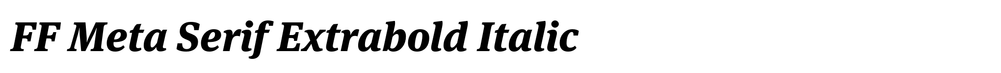 FF Meta Serif Extrabold Italic image